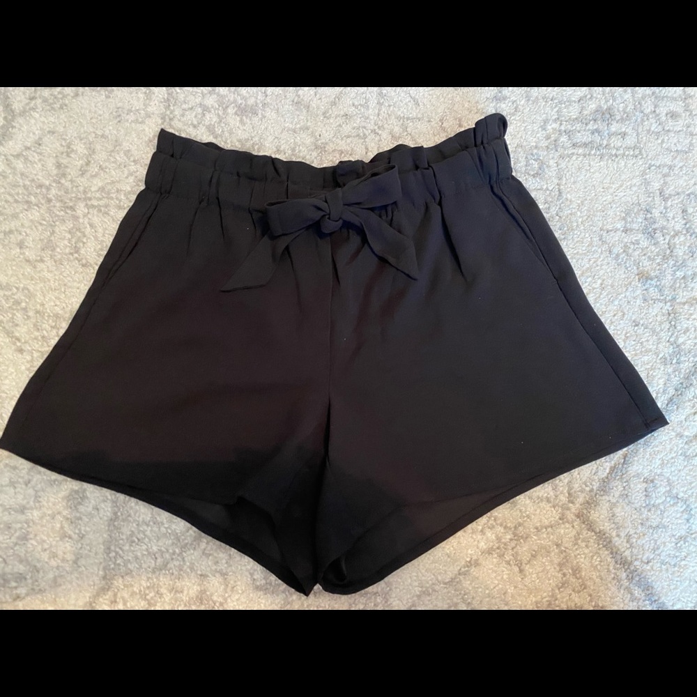 Loft Silky Black Dress Shorts